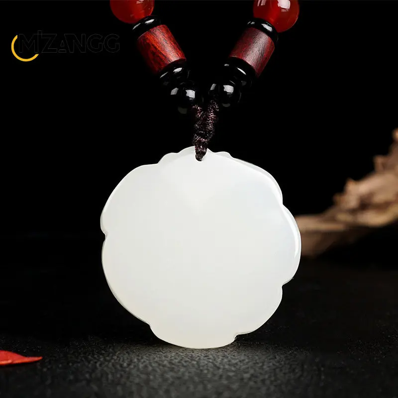 Natural White Jade Pixiu Pendant Hand-carved Fashion Jewelry Accessories Lucky Amulet Mascot Couple Matching Holiday Gifts