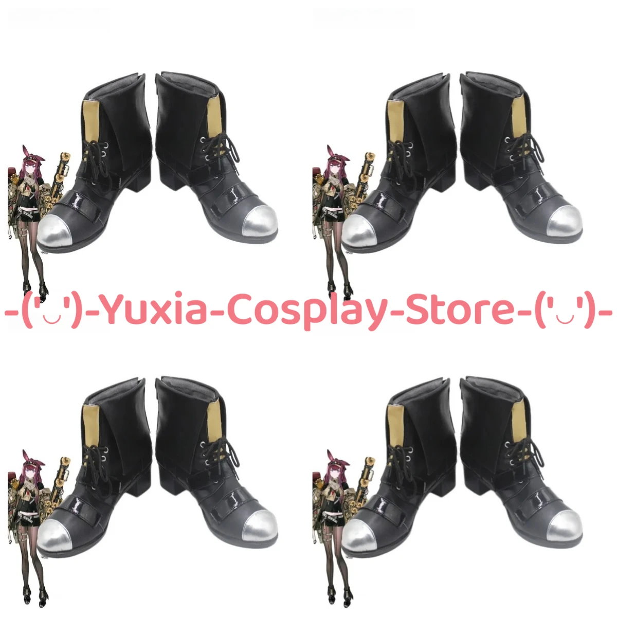 

Yuxiacosplay! Arknights Ray Cosplay Shoes Anime Game Character Prop PU Leather Boots Halloween Carnival Party Costume