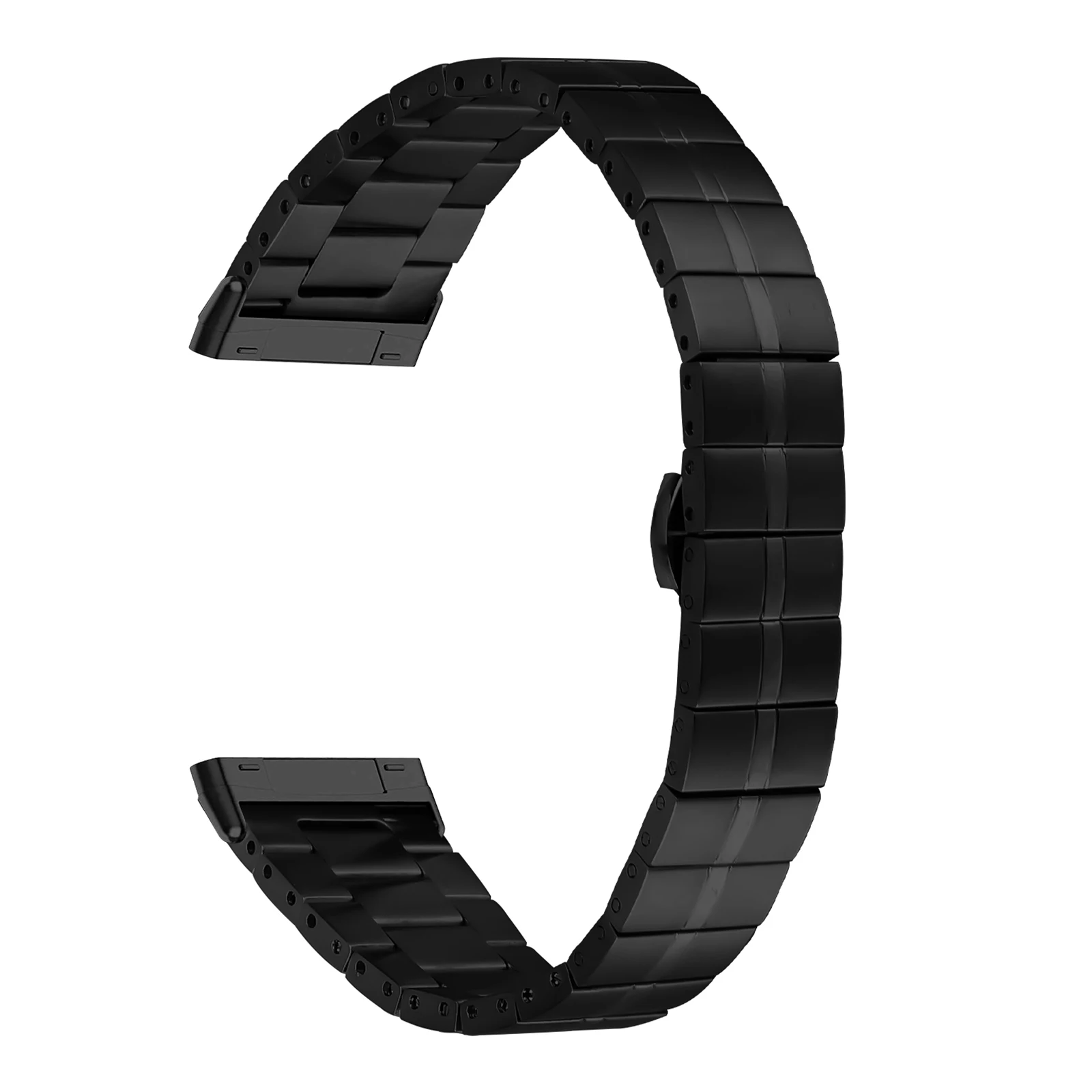 

For Fitbit Sense / Versa 3 Stainless Steel Watch Strap Wrist Band Replacement - Black
