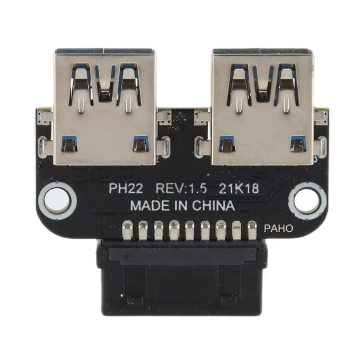 DT1118~20Pin to Dual USB3.0 Adapter Connverter Desktop Motherboard 19 Pin/20P Header to 2 Ports USB a Female Connector,PH22