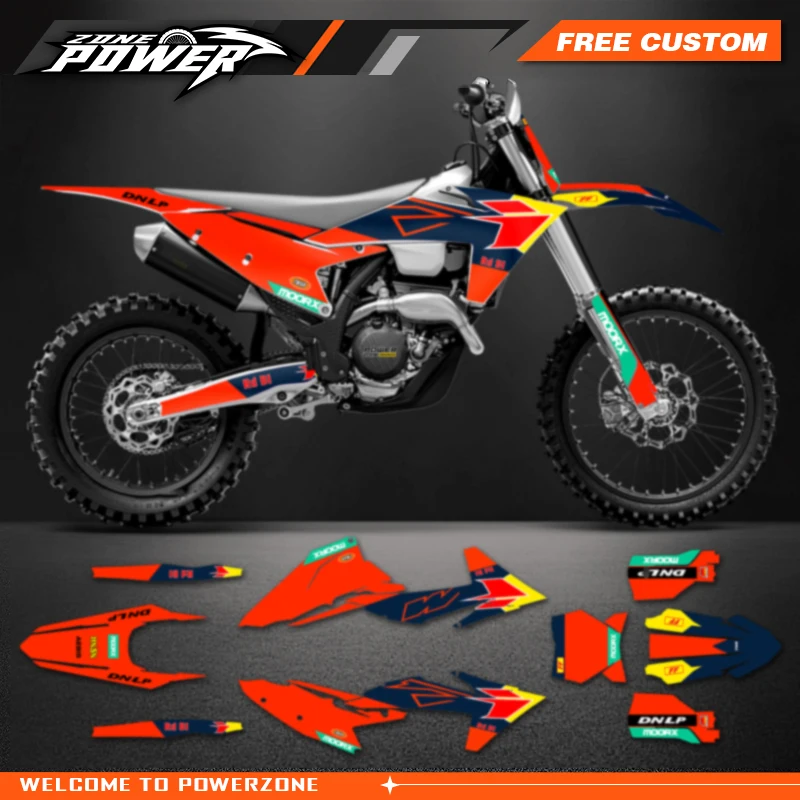 Powerzone Custom Team Graphics Backgrounds Decals Stickers Kits for KTM EXC EXC-F XCW 2024 2025 2026 SX SXF 2023 2024 2025 43