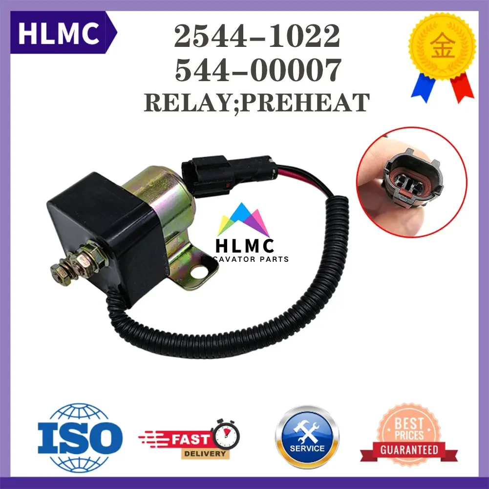 

Excavator Accessories DH55 DH60 DH80 DH150 DH220 DH225 Doosan Excavator Parts Starter Relay Switch 2544-1022 544-00007 12V 24V