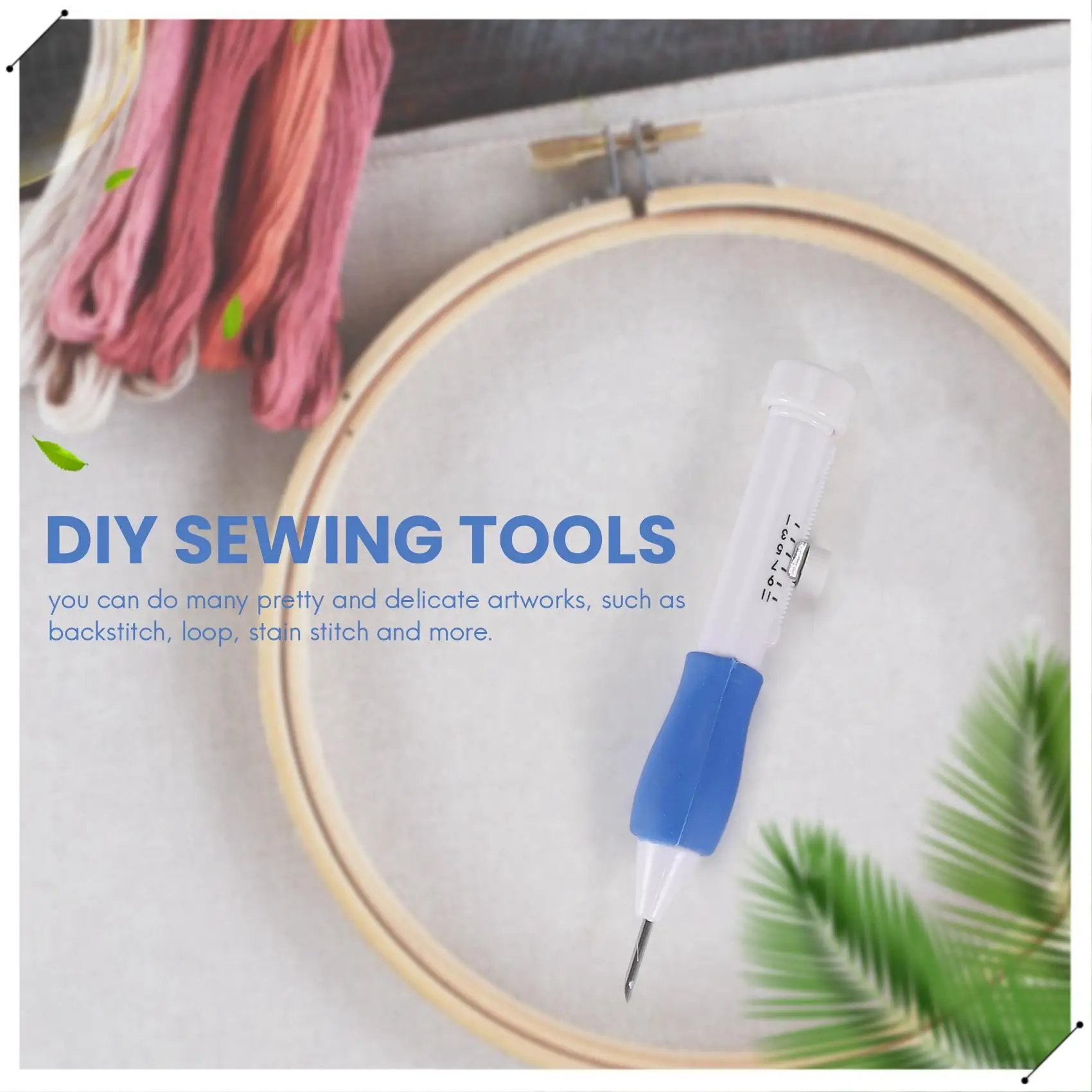 

Embroidery Stitching Punch Needle Set Embroidery Pen With Plastic Box For Embroidery Threaders DIY Sewing, 3 Sizes