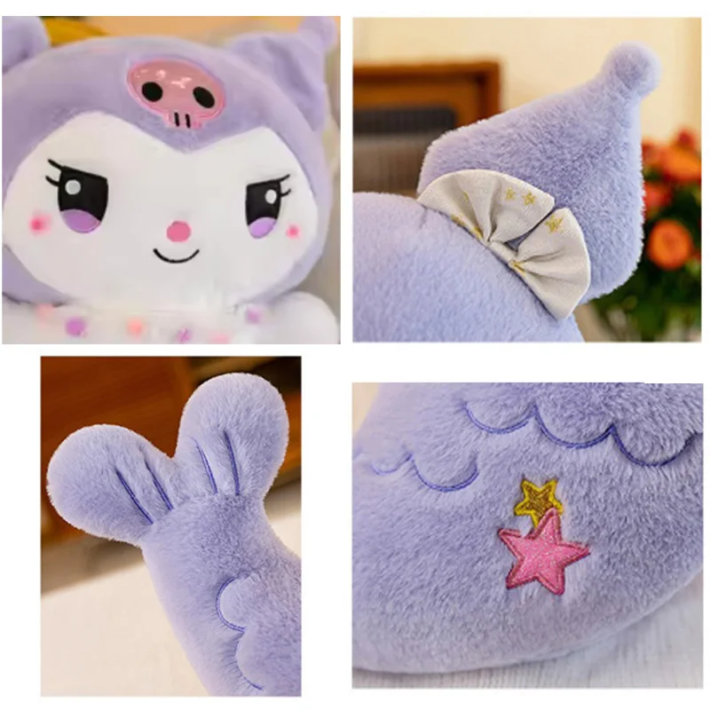 40 سنتيمتر سانريو حورية البحر ألعاب من نسيج مخملي أسود جميل ميلودي أفخم دمية سوبر لطيف فتاة غرفة نوم الديكور دمية هدية عيد