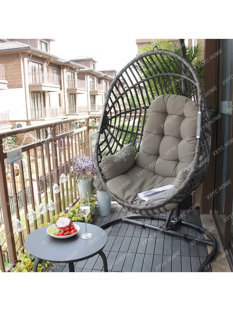 Outdoor Leisure Swing Outdoor Courtyard Garden Villa Balcony Outdoor Glider Double Bird Cage Rocking Chair Hanging Basket