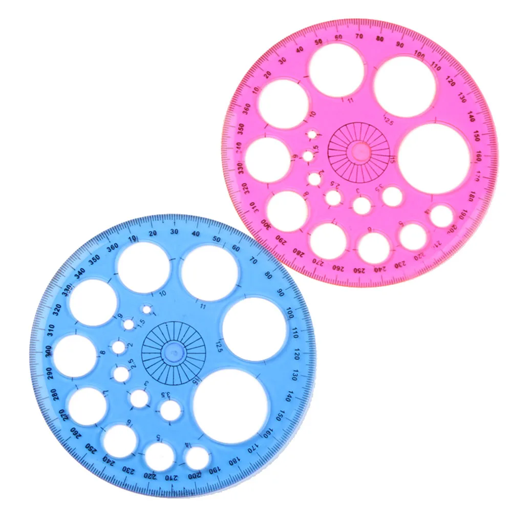 1pcs Foot Diameter 11.5cm 360-degree Circular Blue Red Green Yellow Optional Four-color High-grade Patchwork Ruler Wholesale