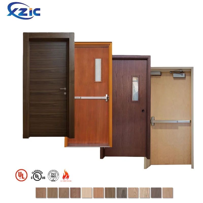 Hotel Commercial Fireproof Wooden Door with Fire Prevention Feature for Wood-fired Establishments
