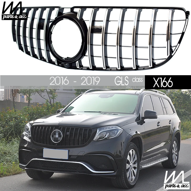 

Auto Tuning Parts ABS Front Middle Grille Grill GT style for Mercedes GLS Class SUV X166 2016-2019 GLS400 GLS450 GLS500 Grilles