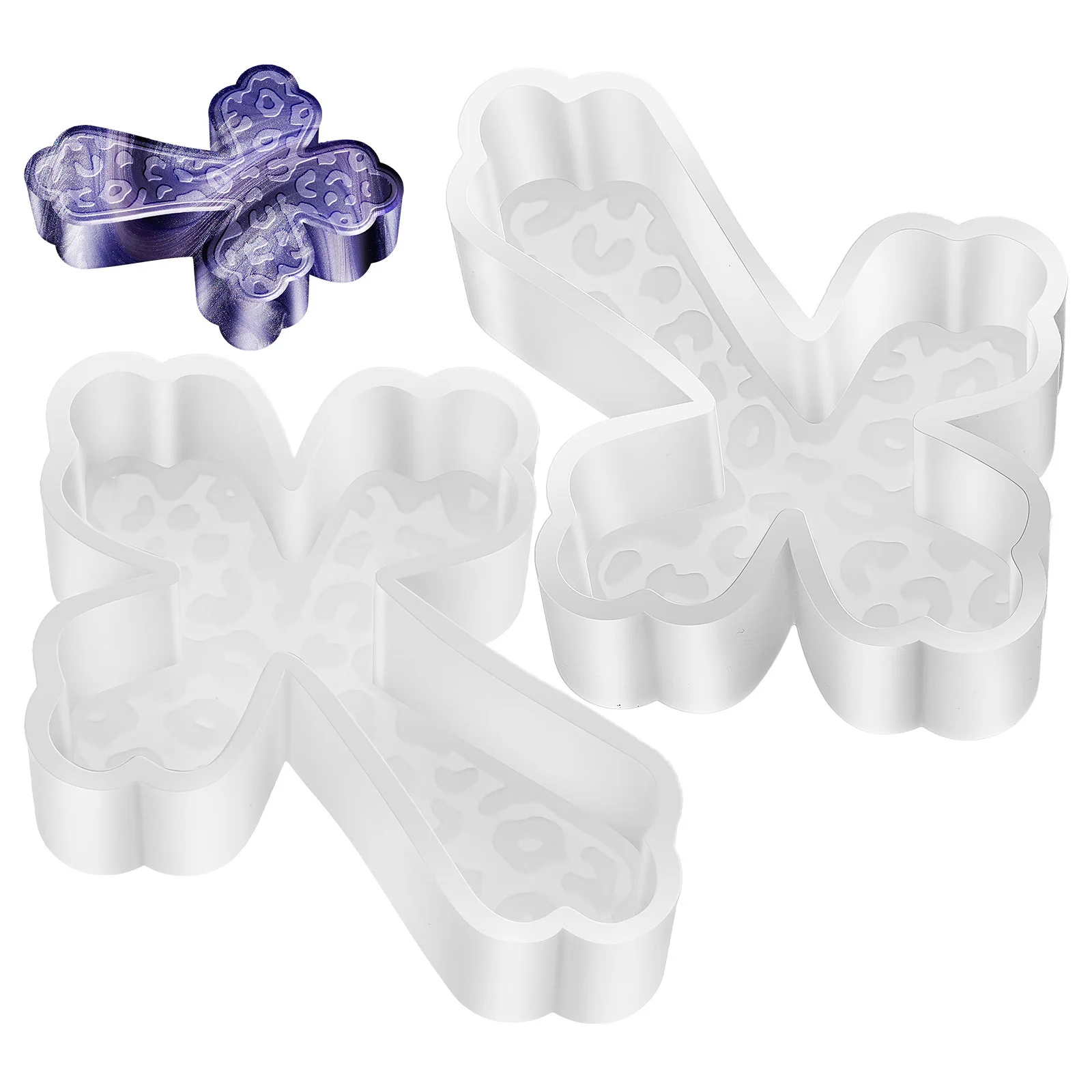 

2Pcs Cross Silicone Casting Molds Nonstick Reusable Resin Plaster Mold for Craft Making Jewelry Charms Home Decoration