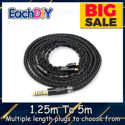 16 Core Black Braided Earphone Cable For FiiO FH9 FH3 FH7s FH15 F5s Pro FD15 FD3 FA7s FA19 LN008872