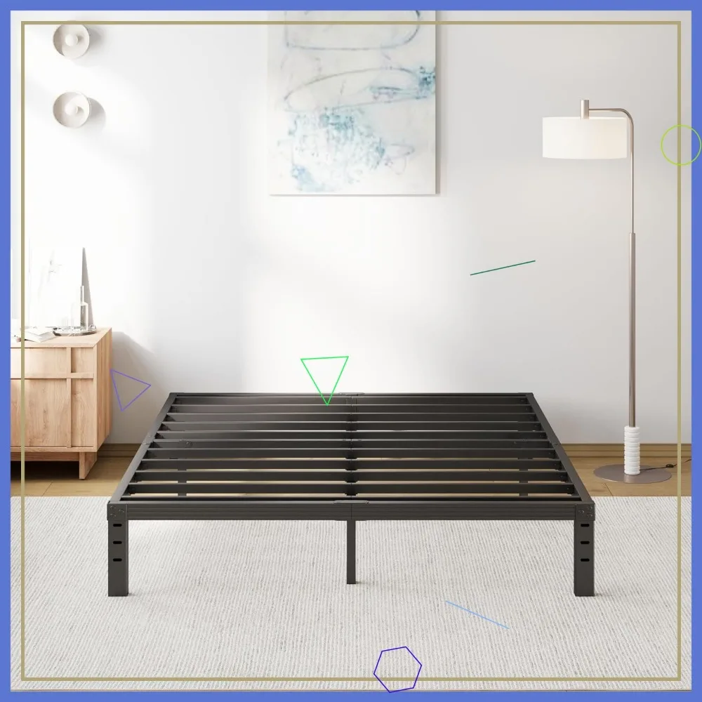 

Full Size Bed Frame 12" High Heavy Duty Metal Platform, Sturdy Steel Support, No Box Spring Needed, Noise-Free, Easy Assembly