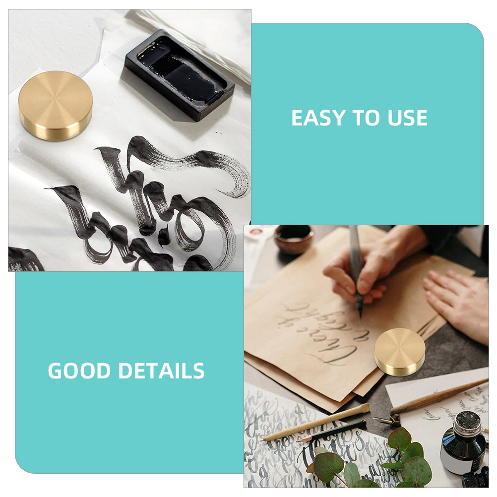 

Brass Paperweight for Calligraphy Weight Waterproof Corrosion Resistant Easy to Clean Maintain Elegant Design