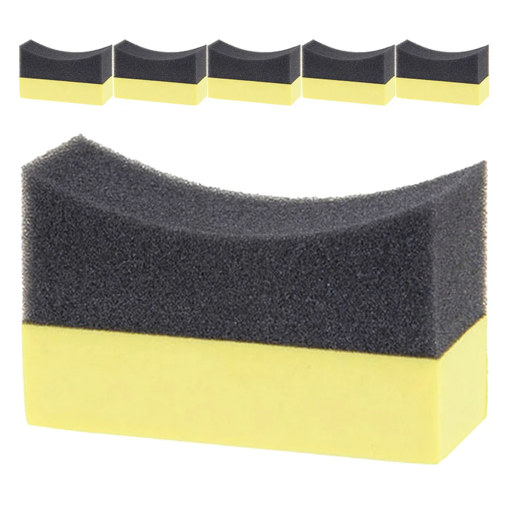 

6pcs Car Wash Sponge Lightweight Durable Dual Function Brush For Tires Hard To Reach Areas Cleaning Sponges Suitable For All