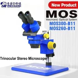 Microscopio stereo trinoculare MECCANICO 6-45X con oculare WF10X22MM Adattatore CTV 2/5 Microscopio per saldatura per riparazione di telefoni cellulari