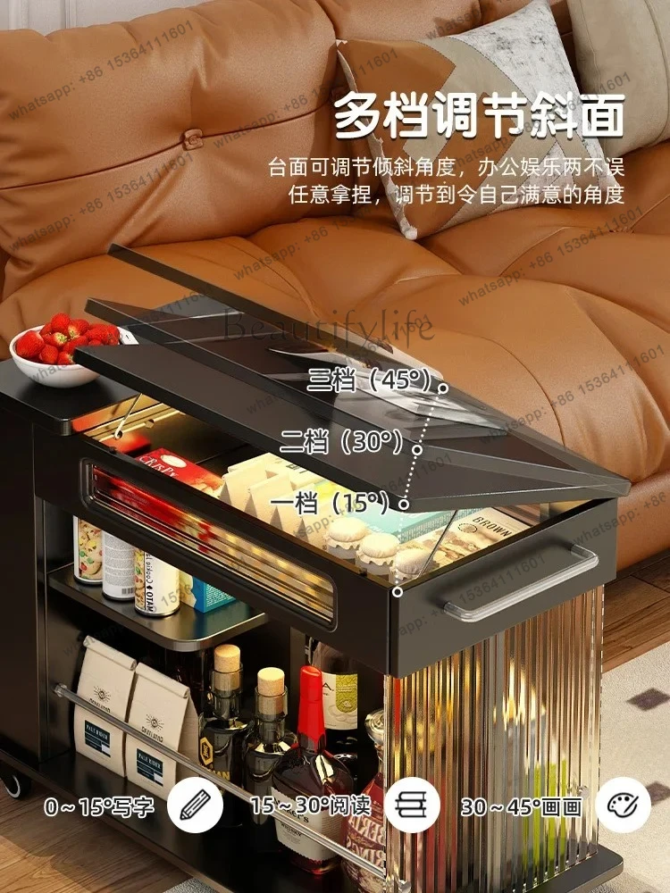 medieval mobile edge few with wheel folding corner few multi-function sofa side cabinet side cabinet