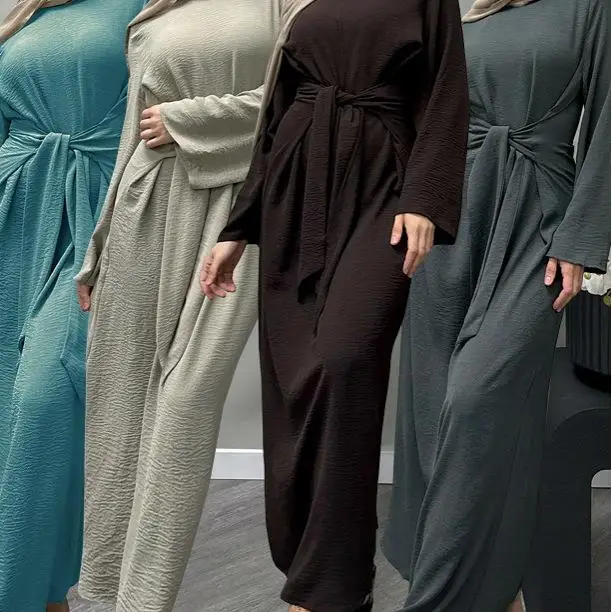 

Ele Dubai Ближний Восток a Dr LR822 Long Sve Осенний сезон Faionable Belted M Одежда