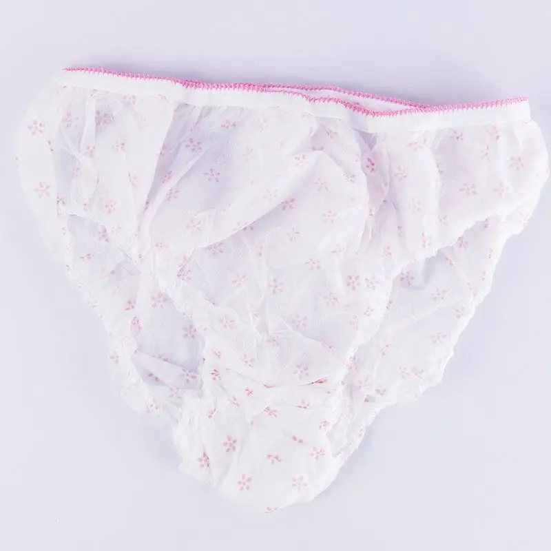 7pcs Women\'s Disposable Underwear Nonwoven Ladies Briefs Panties for Travel Hospital Stays