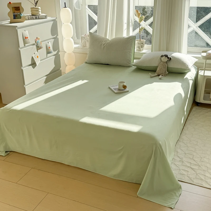 Pure Cotton Home Textile Striped Bedding Set Simple Soft Duvet Cover Sheet Pillowcase Ins Style Bed Linens Queen King Size 2025