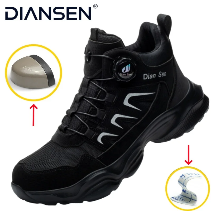 

Light Breathable Protection Safety Boots Men Steel Toe Cap Anti smash Work Shoes Anti-puncture Indestructible Man Safety Boots