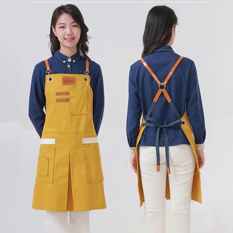 

Manufacturers for Cotton Twill Apron Women Painting Barber Work Clothes Nail Milk Tea Shop Kitchen Apron Wholesale Custom LOGO