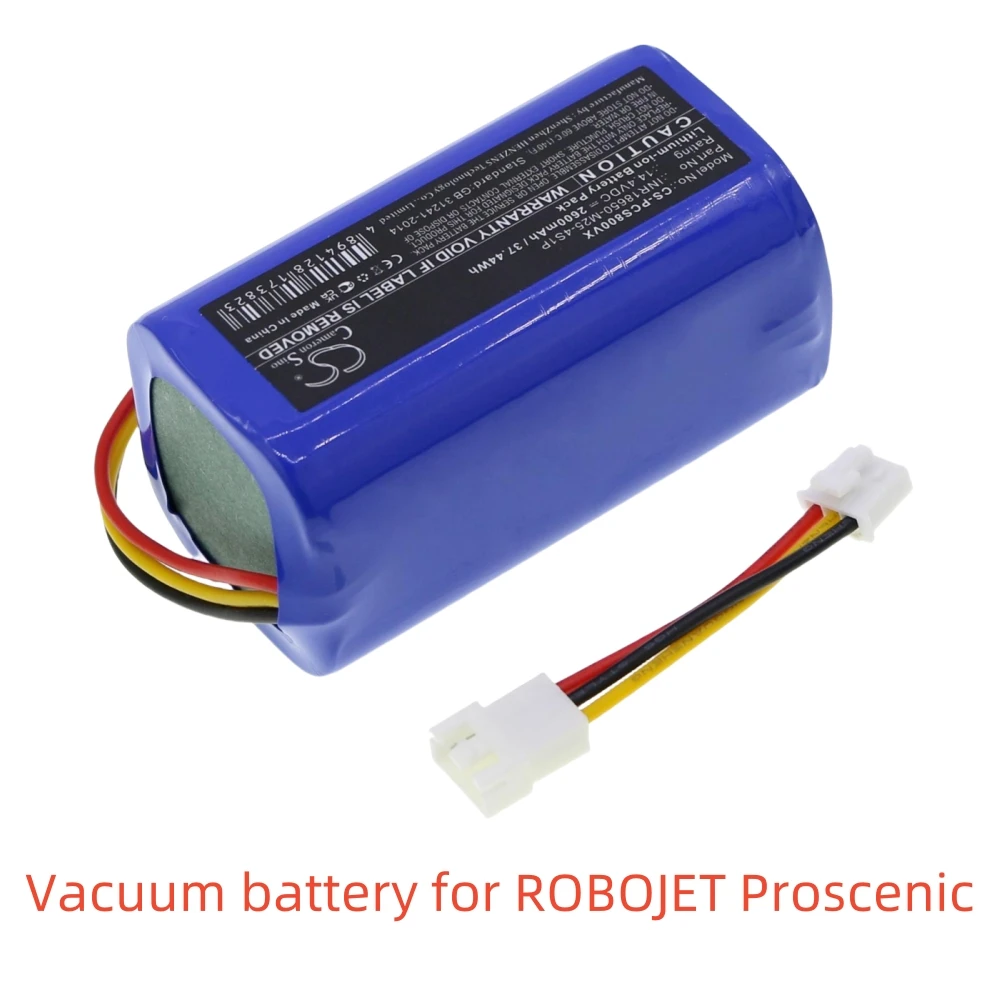 Cs Li-Ion Vacuümbatterij Voor Robojet Prosceneent, 14.4V,2600Mah, X-ONE Focus PR-800T 820T 830T 820S,INR18650-M25-4S1P