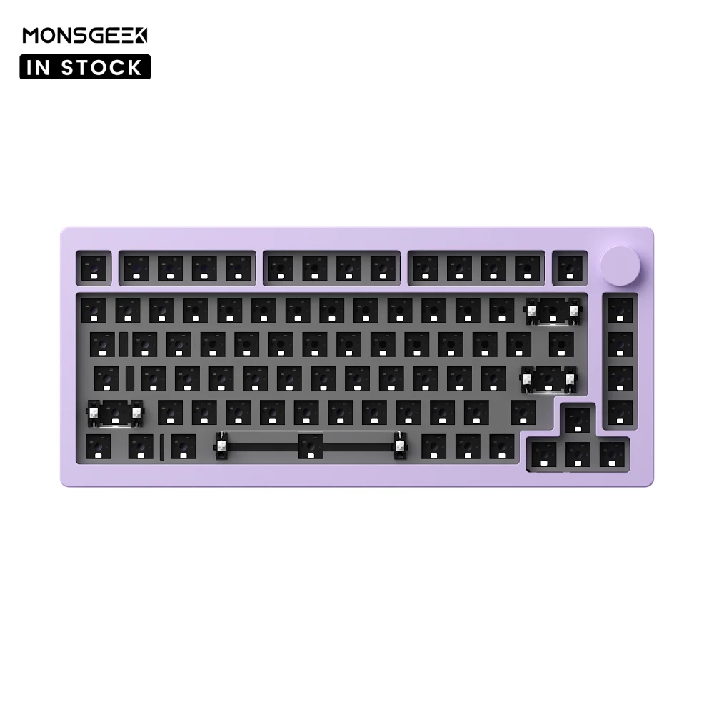 

MonsGeek M1W V3 Механическая клавиатура Barebone Kit Поддержка VIA 75% 3/5 контактов USB Type-C/2,4g&BT Hot Swap RGB Прокладка Крепление из алюминия