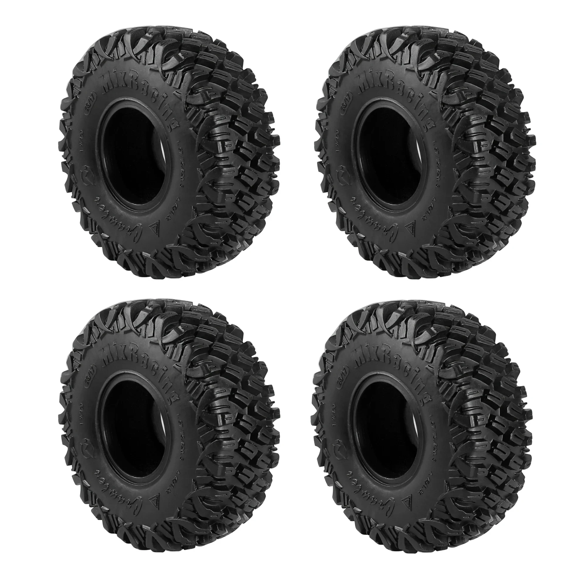 

4pcs 120mm 1.9 Rubber Tire Wheel Tyre for 1/10 RC Crawler Car Traxxas TRX4 RC4WD D90 Axial SCX10 90046 II III Redcat