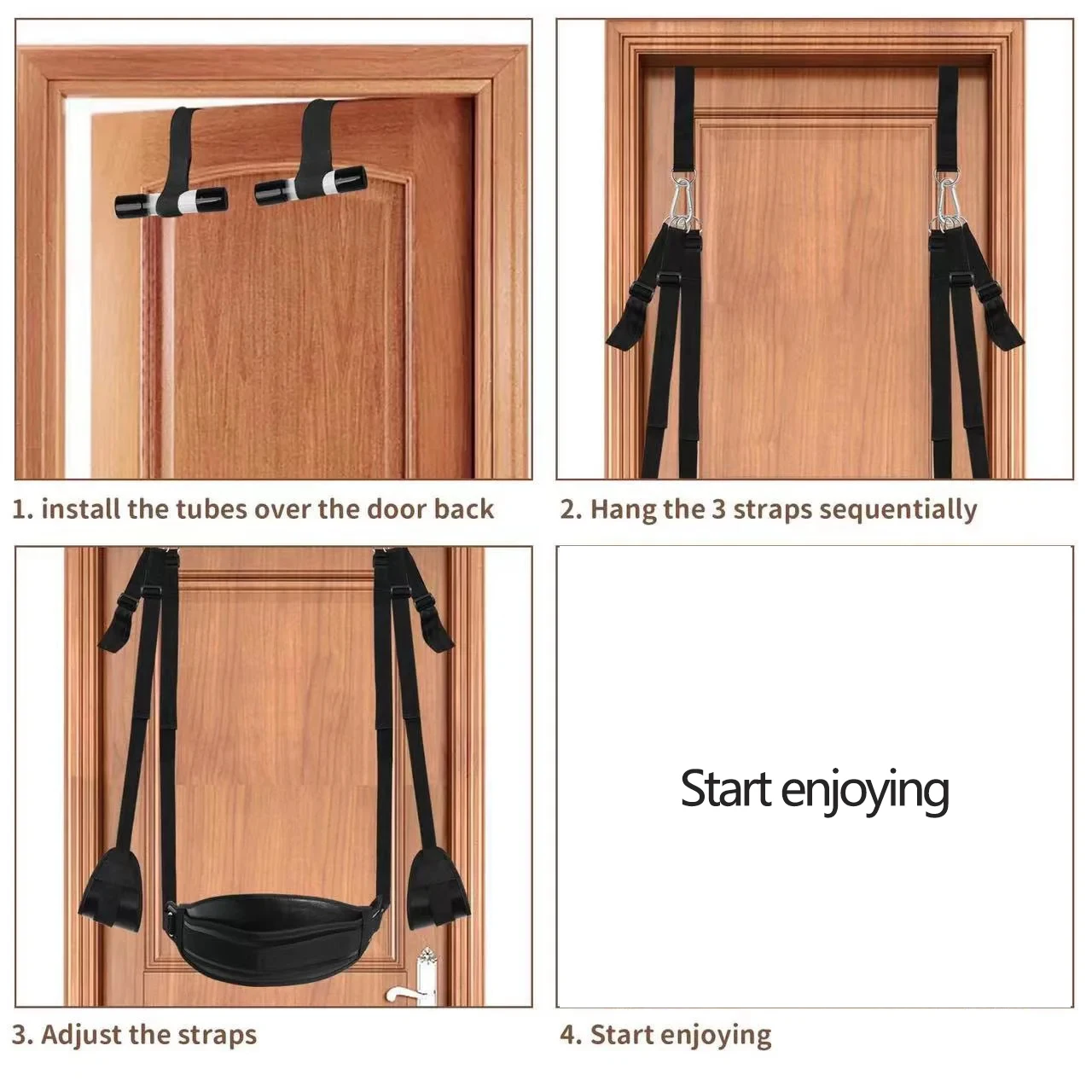 أرجوحة جنسية BDSM مع أشرطة قابلة للتعديل ، عبودية ، أرجوحة جنسية جلدية ، باب معلق ، أصفاد ، موزع أرجل ، ألعاب للكبار