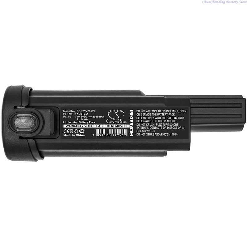 Cameron Sino 10.8V 2000mAh/2500mAh Battery XSBT251,XSBT251EU,XSBT250,XSBT250J for Shark WV251,WV251UK, WV250 WANDVAC