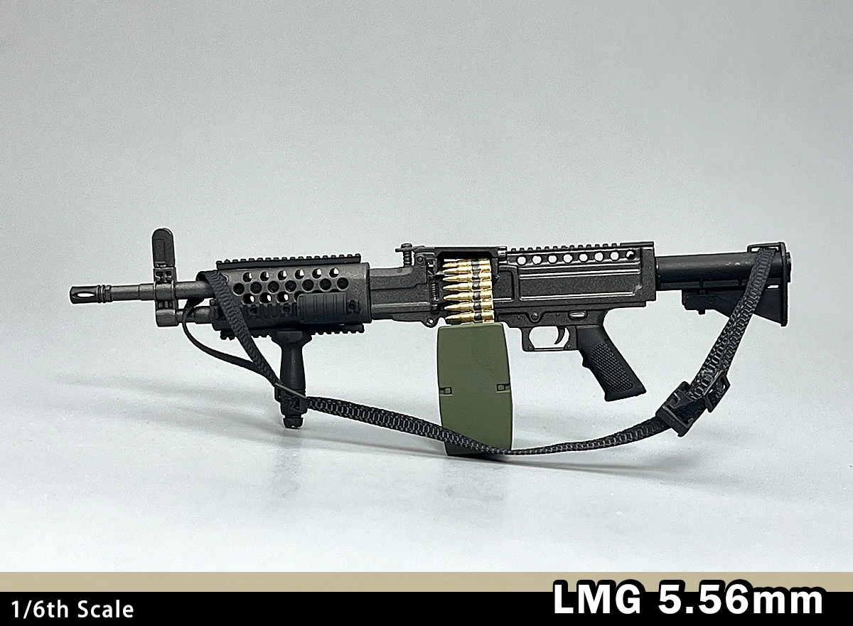 NEW 1/6 Scale LMG 5.56MM 77028 Weapon Model for 12inch Action Figure Military Soldier Accessories In Stock