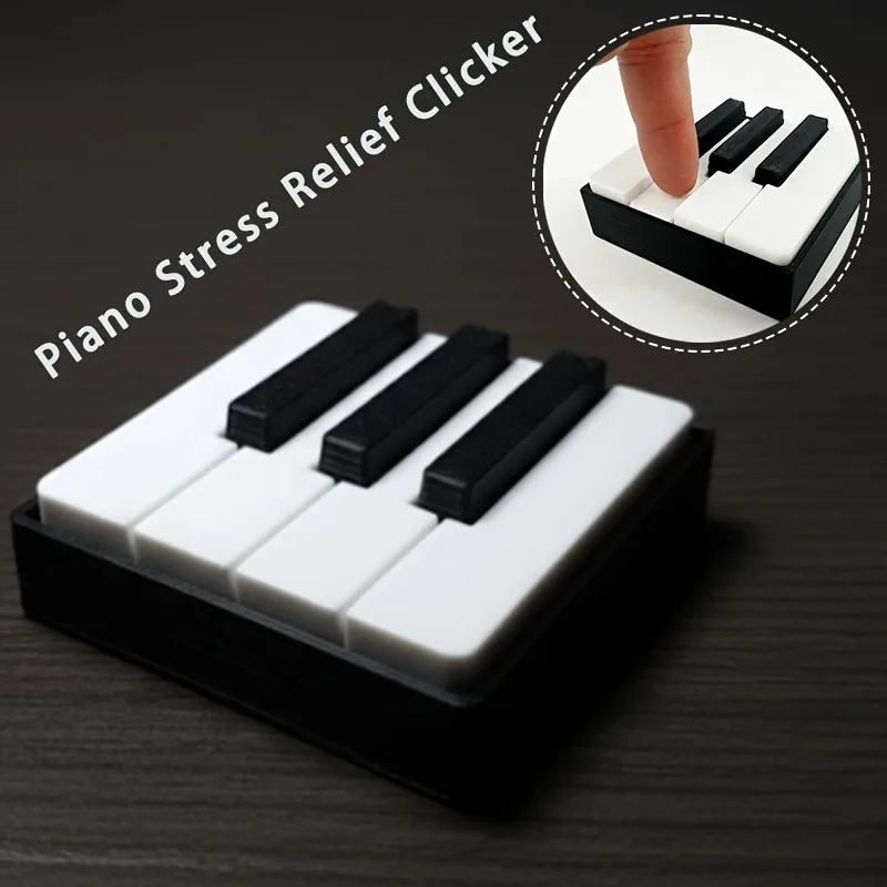 Eco Friendly 3D Printed PLA Piano Clicker Fidget Toy Press Type Relax For Office Desk Party Games Musical Key Presser