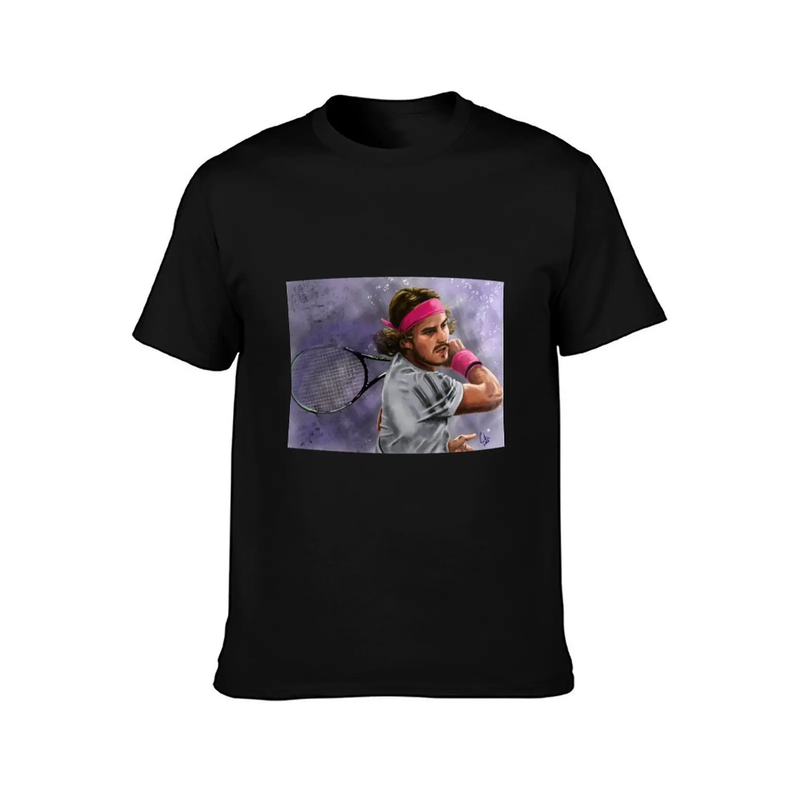 Stefanos Tsitsipas T-Shirt t shirts for man slim fit T-Shirt