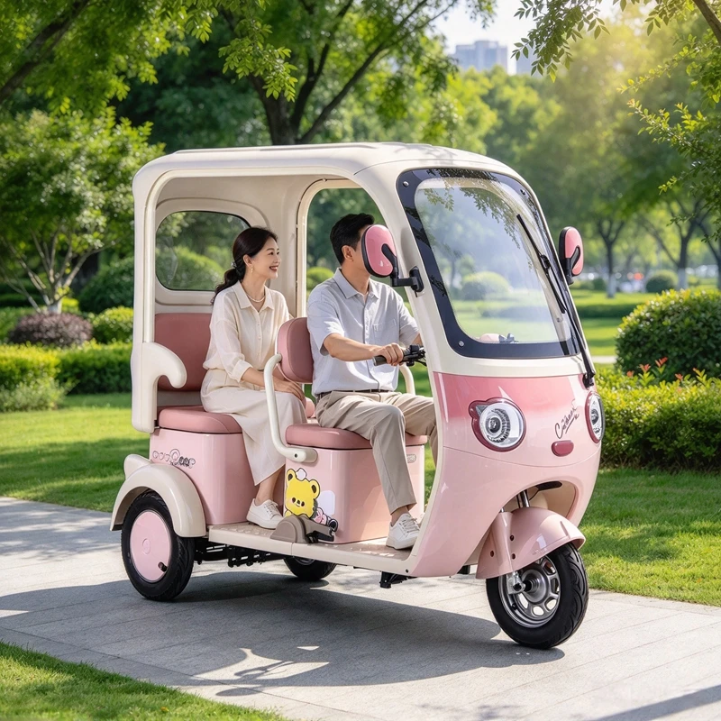 Top Selling Economical Hot Sale Mini Electric Tricycle Construction Vehicle For Seniors 48V/60V/72V Optional With Roof