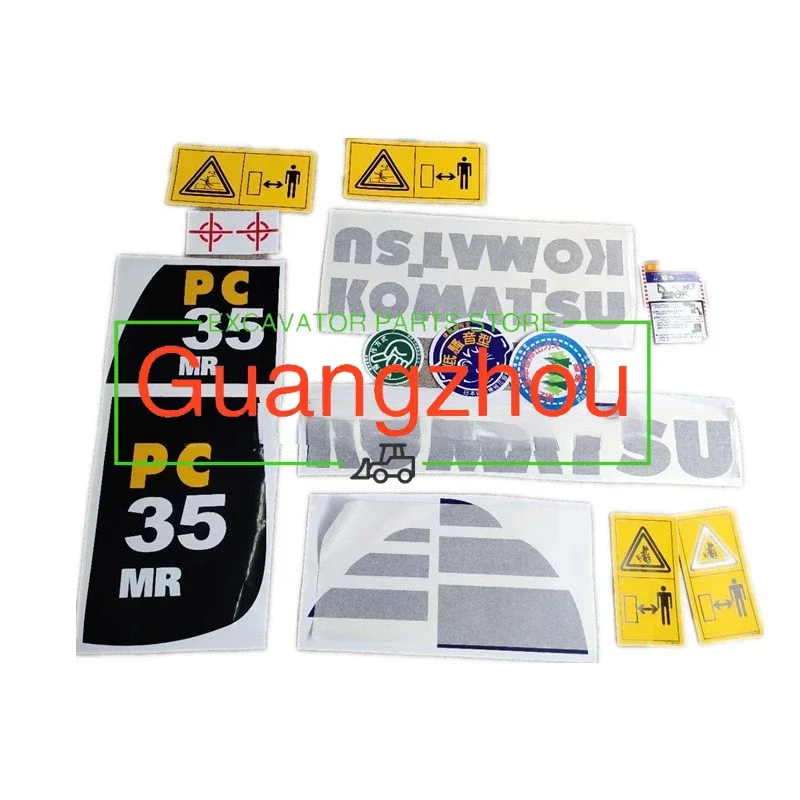 Excavator Accessories For Komatsu PC30/50/55/75/128/228/338 Mr Us Uu Car Sticker Decal Decal