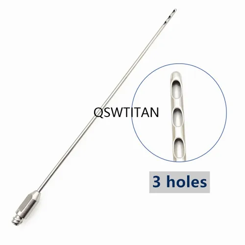 Imagen 2 del producto Cánula de recolección de grasa de tres agujeros para células madre, aspirador de aguja de transferencia de grasa para liposucción, uso de belleza