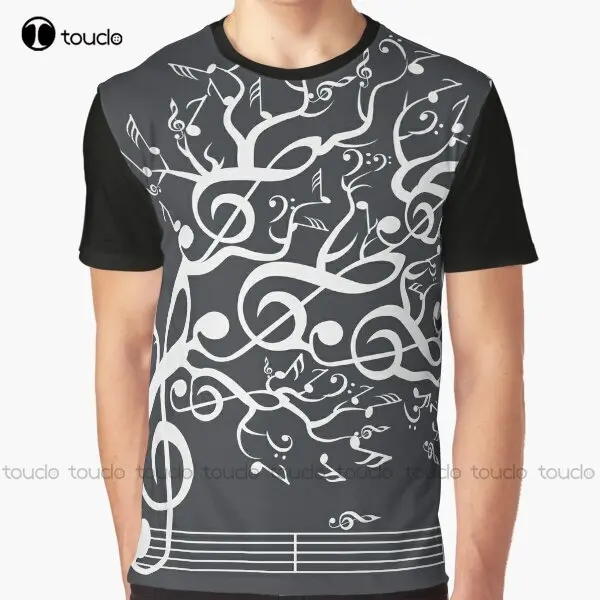 The Sound Of Nature In Motion - White Graphic T-Shirt Digital Printing Tee Shirts Streetwear Xxs-5Xl New Popular Unisex