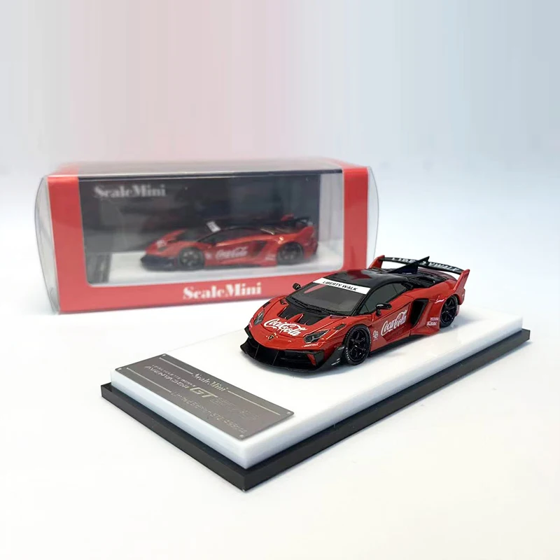 

ScaleMini 1:64 Model Car LP700-4 LB3.0-Silhouette Works Aventador GT EVO Wide Body Resin Sport Vehicle Cola Version