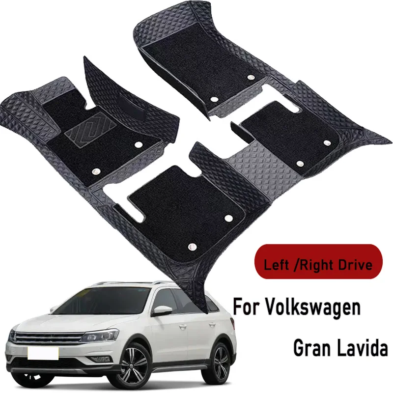 Car floor mats for Volkswagen Gran Lavida 2013 2014 2015-2018 Customauto foot Pads automobile carpet cover interior accessories
