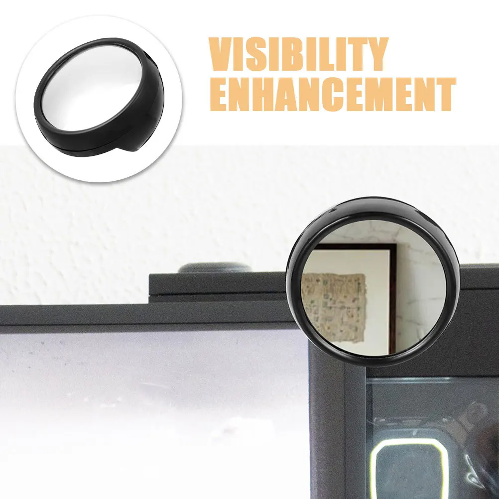 4 قطع مشبك على مرآة محدبة للمكتب والمكتب وتعزيز الرؤية وبناء سهل التركيب وحجم صغير #4