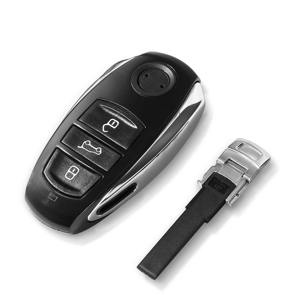 KEYYOU Remote Key For VW Volkswagen Touareg 2010 2011 2012 2013 2014 Smart Car Key Case Shell Fob 3 Buttons Replacement