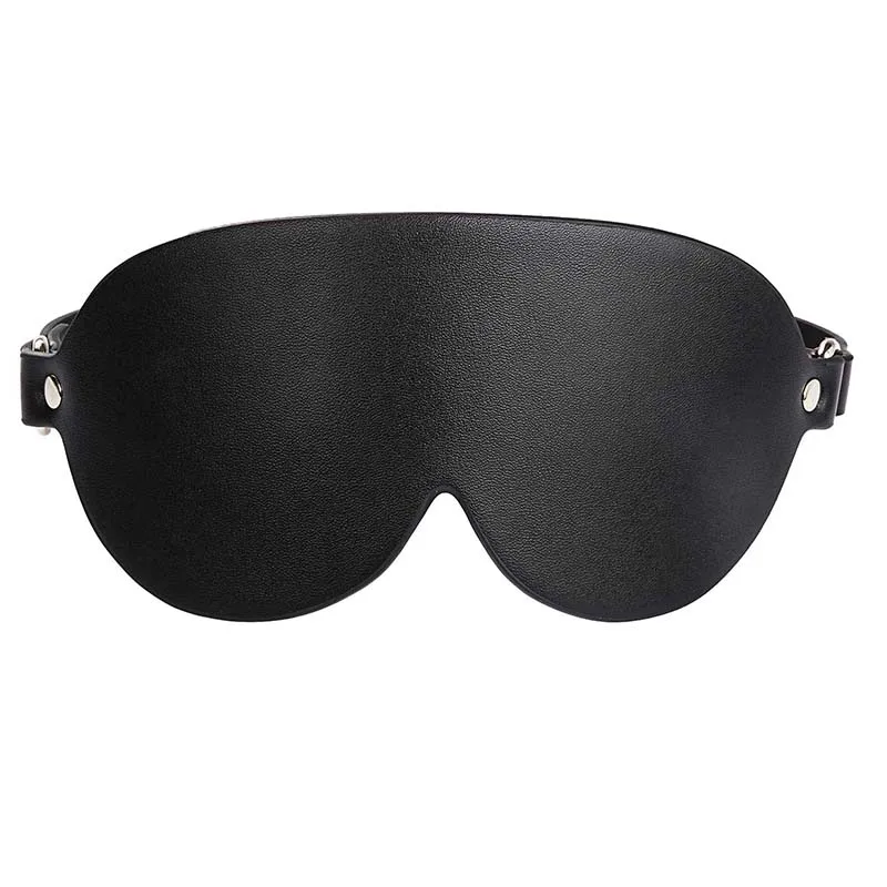 Adult Blindfold Sex Games Faux Leather BDSM Eye Mask For Men Women 18+ Exotic Riveted PU Buckle Sexy Party Club Coslay Mask