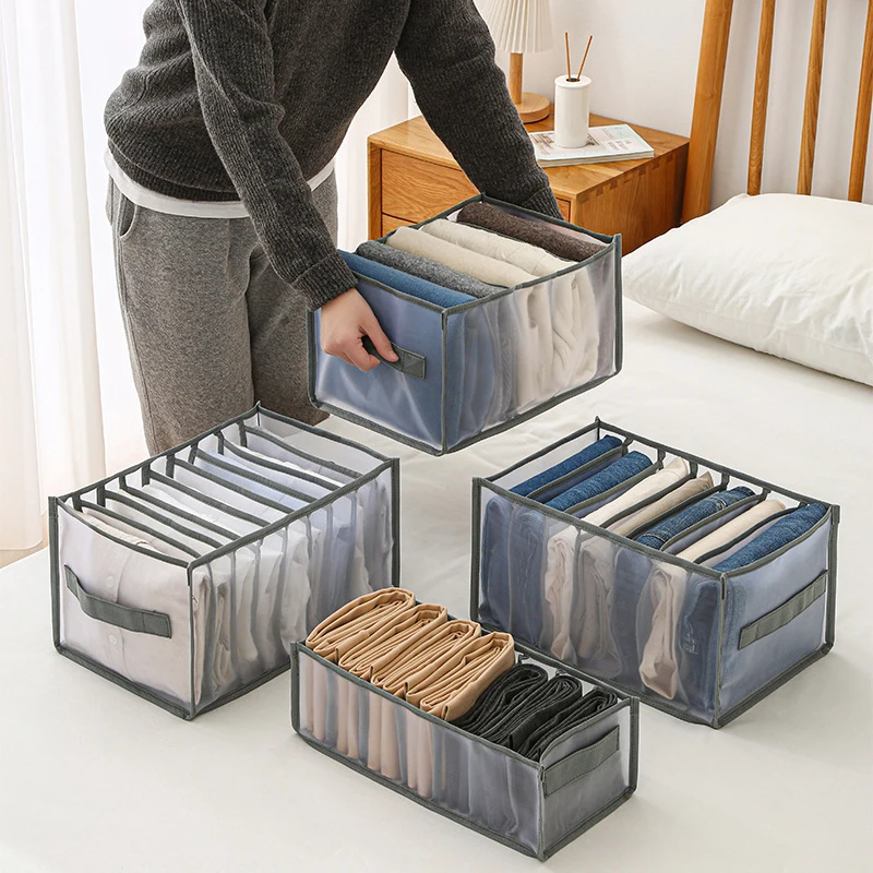 

Storage Box Closet Clothes Drawer Mesh Separation Box Stacking Pants Drawer Divider Can Washed Home Organizer