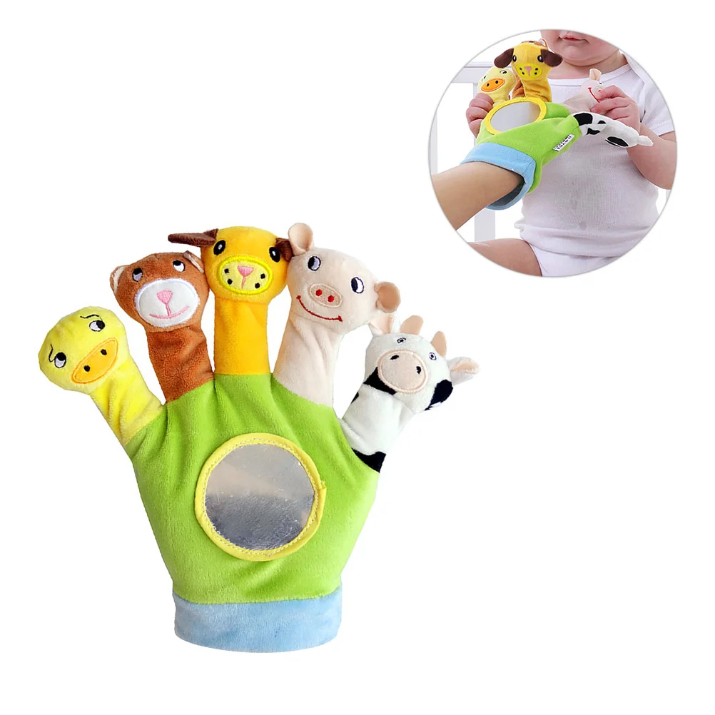 Kids Glove Hand Puppet Animal Figurine Story Telling Toys Gloves for Plush Cartoon Baby Soft Babies