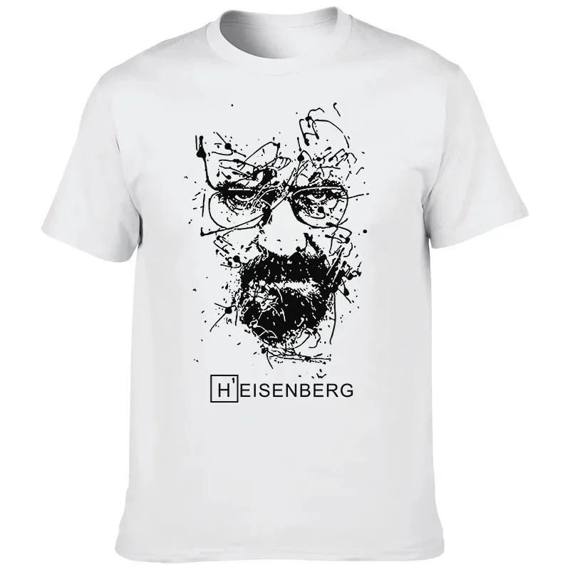 2025 New model 2022 European and American CreativeHeisenberg T-shirt TV Series Printing Men's Street Fashion T-shirt Casual