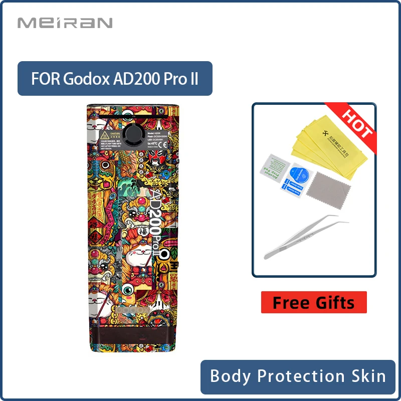 

For Godox AD200 Pro II Protector Decal Skin Coat Wrap Film Camera Flash Vinyl Wrap Film Sticker