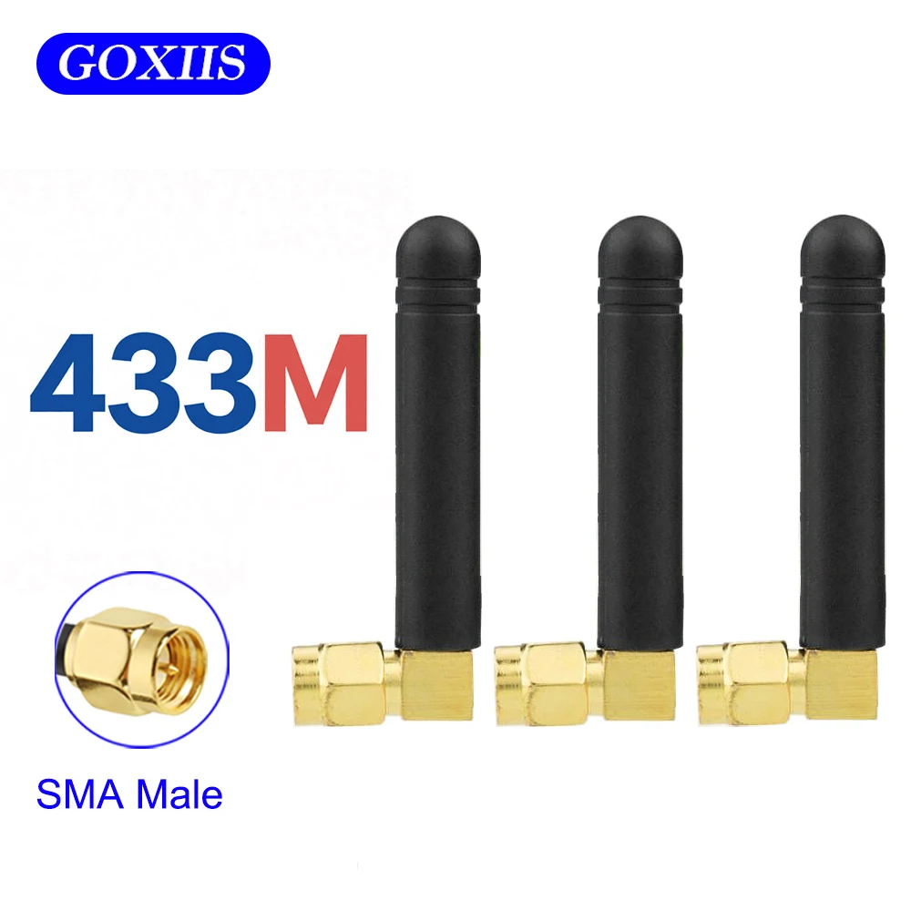

3PCS 433MHz Antenna 3dBi SMA Male Connector 433 mhz directional antena 433M waterproof antenne for Smart Home Data Transmission
