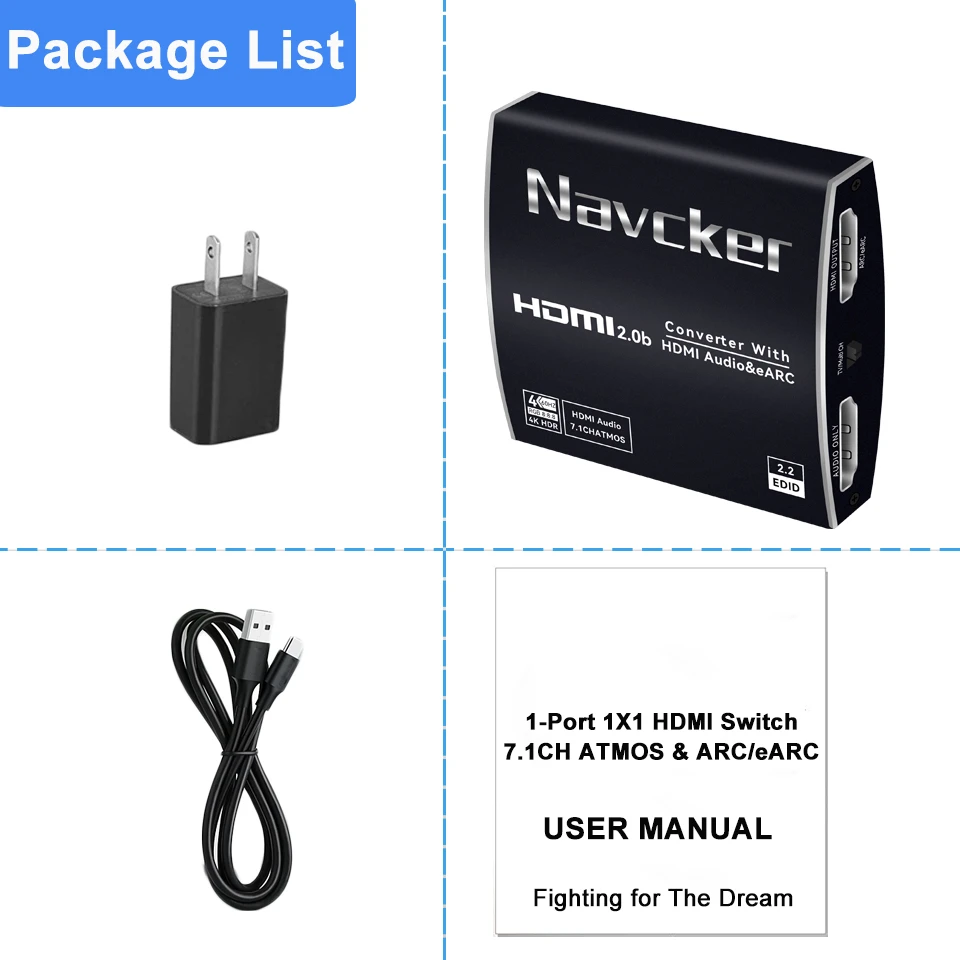 Năm 2022 Tốt Nhất EARC HDMI 2.0 Âm Thanh Máy Hút 4K 120Hz RGB8:8:8 HDR Bộ Chia HDMI Bộ Chuyển Đổi Âm Thanh Tivi 4K HDMI Sang Quang TOSLINK Quang SPDIF 7.1