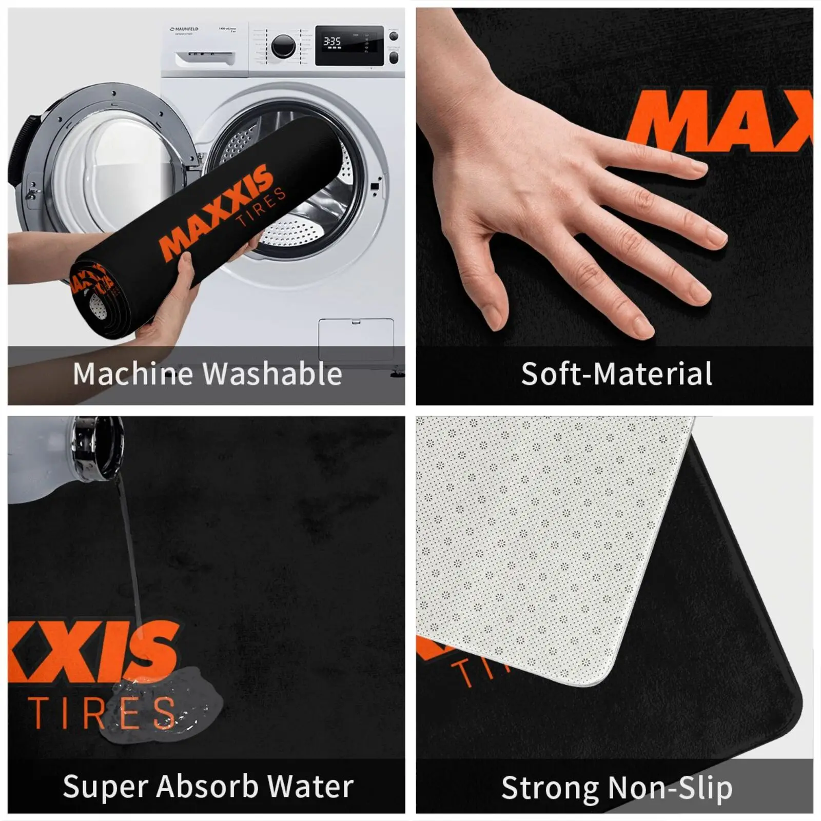 Maxxis Tires Mountain Bikes Mtb Bmx Racing Bicycle Equipment Mat Rug Carpet Popular Household Bath Floor Mat