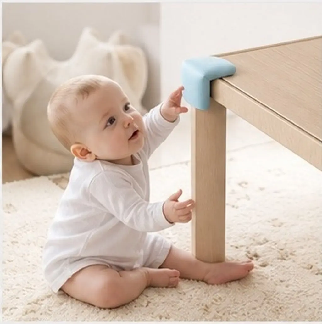 12Pcs Corner Protector Soft Foam U-Shaped Protective Cover for Furniture Corners Table Bed Frame Bumpers Furniture Guard Corner