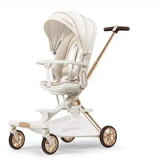 Baby Stroller V16 Baby Walking Tool Can Sit or Lie Down Two-way One Click Folding Baby Stroller